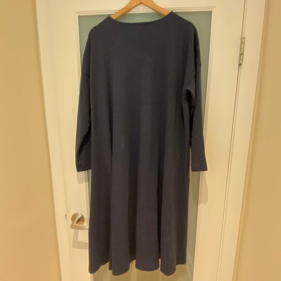 ESKANDAR  A-line dress OS Pima Cotton Blue Versatile - Picture 2 of 5